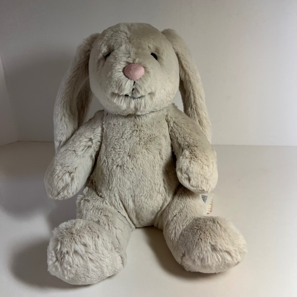 Steiff Hoppie Rabbit 28cm Light Grey Plush Bunny Stuffed Animal 080470 NWT